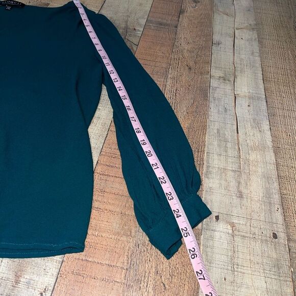 Eloquii green blouse button front‎ - Picture 10 of 11